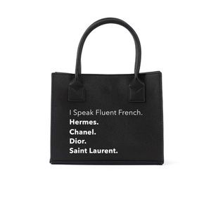 MINI MODERN TOTE - Fluent French (Black)